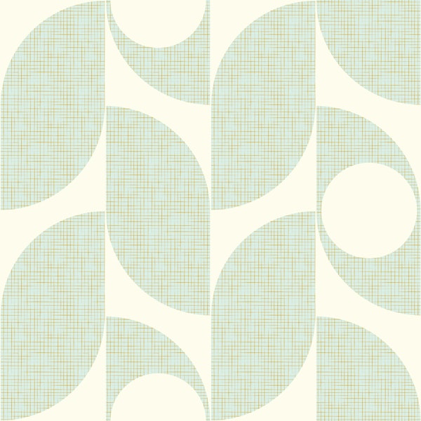 Mid century modern leafs - mint (L)