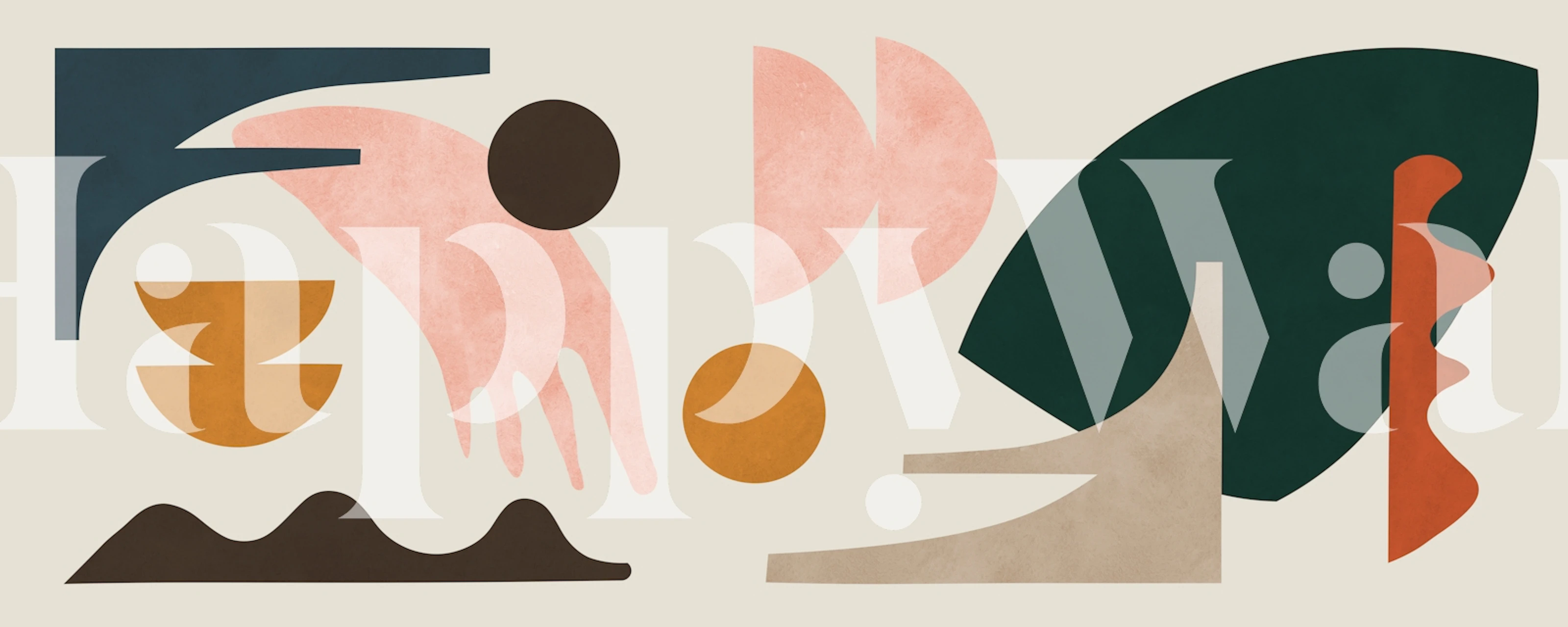 Colorful abstract geometric shapes in various colors wallpaper