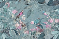 Pastel Jungle Birds wallpaper