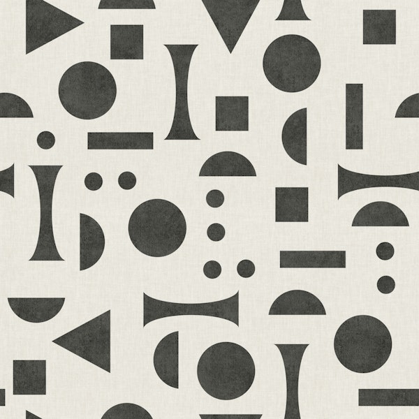 mid century geometric black minimal shapes