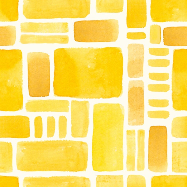 Yellow waterclor geometrics