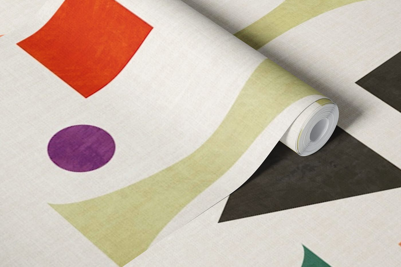 Mid Century Bauhaus Playful Summer wallpaper roll