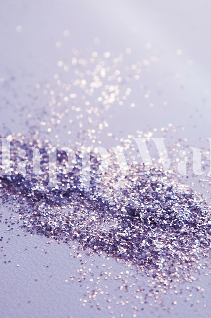 Glittery lilac mermaid pattern wallpaper