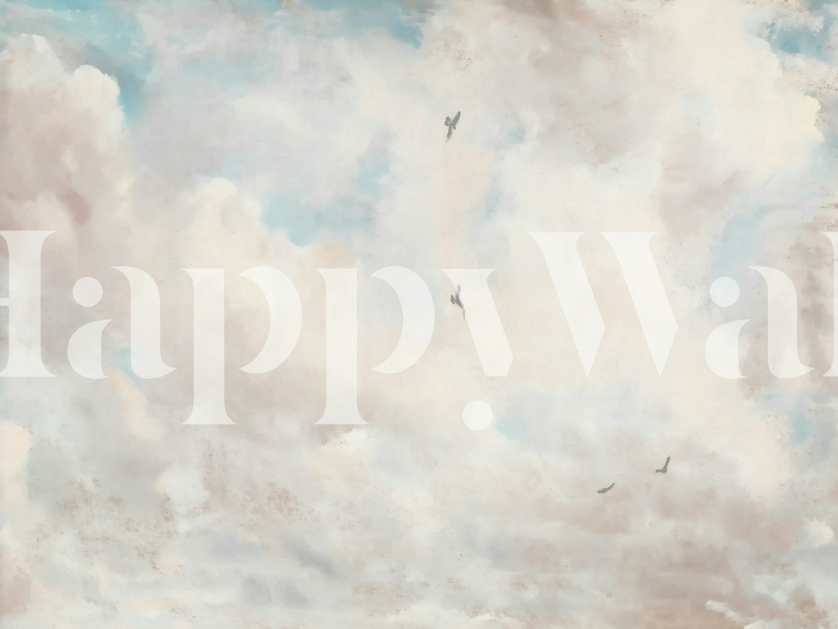 Freedom Clouds wallpaper in een kamer