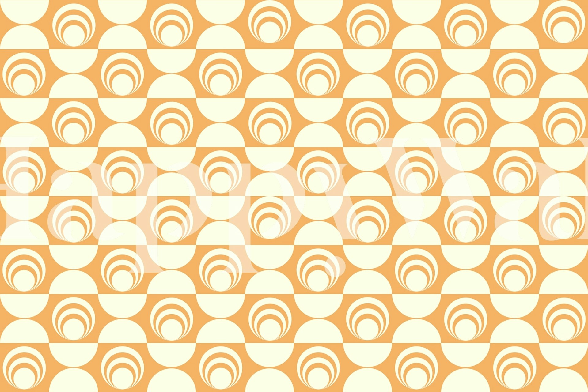 Papel de parede Sunny retro formas em um quarto