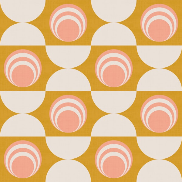 Sunny Retro Shapes Geometry Pattern