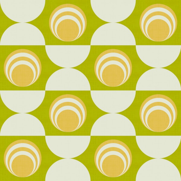 Sunny Retro Shapes Geometry Pattern