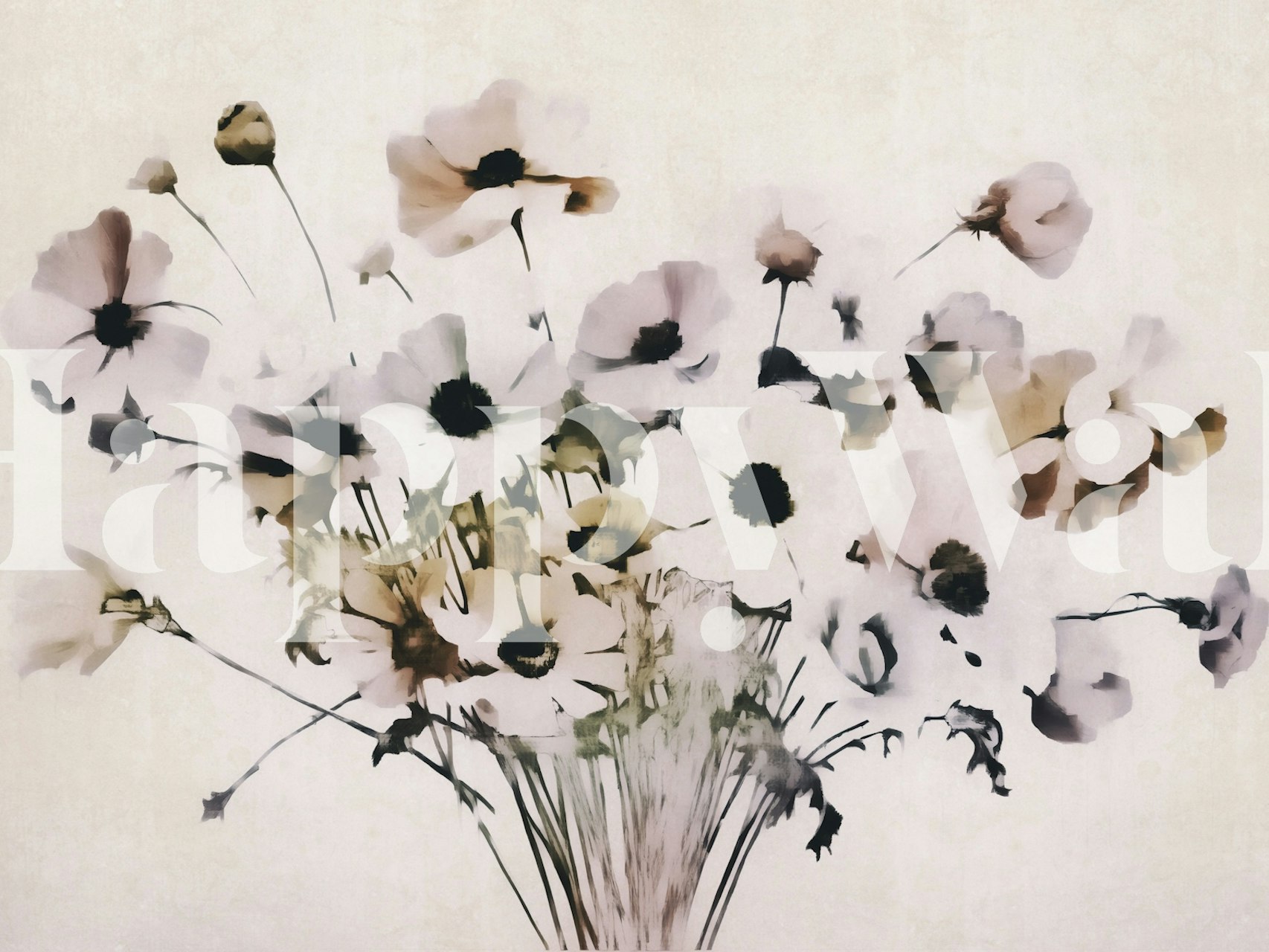 Ταπετσαρία Classic Wildflowers εμφανιζόμενη σε ένα δωμάτιο