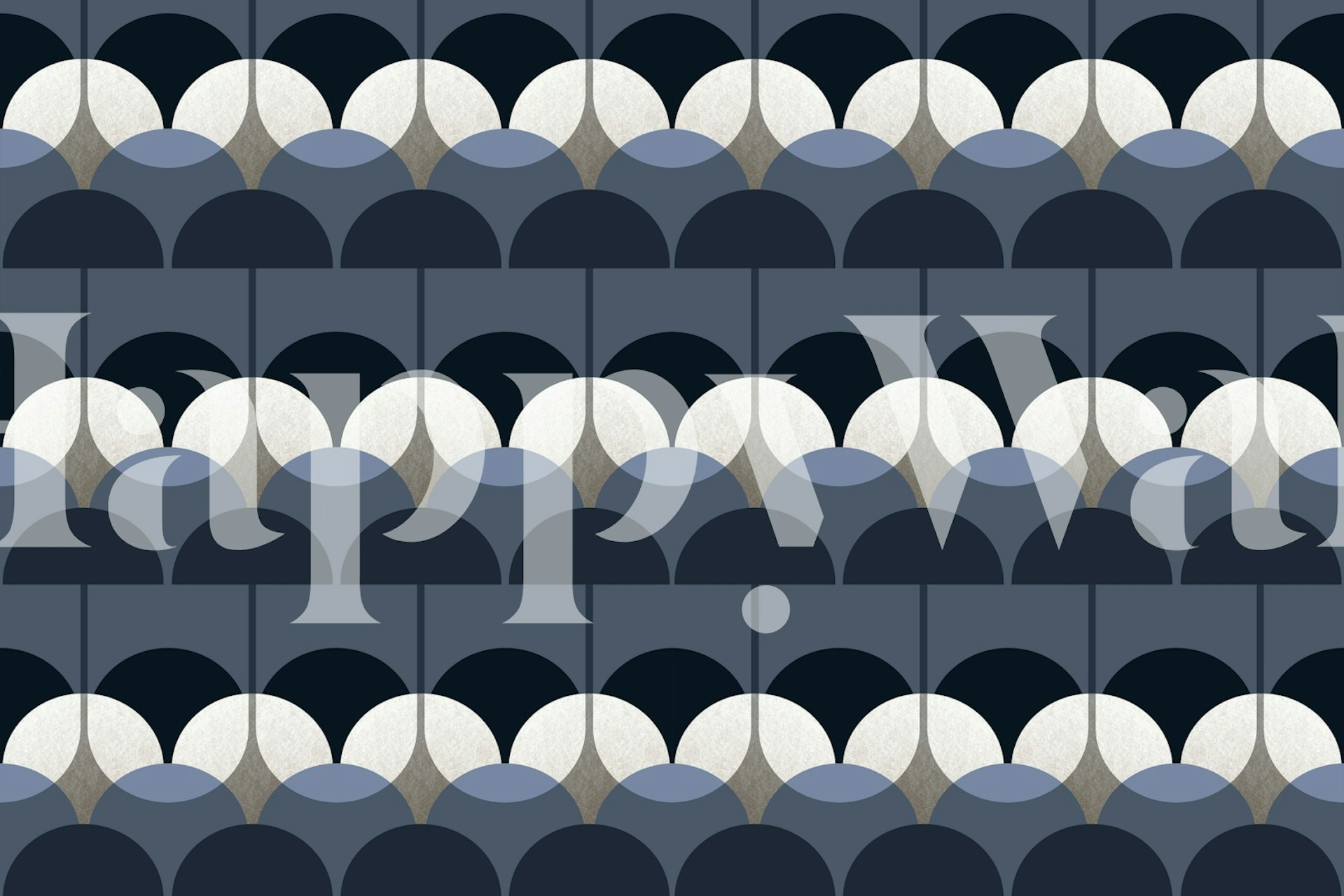 Tapeta Contemporary Retro Geometry v místnosti