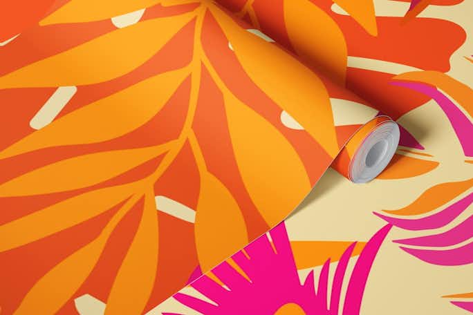 Tropical Humminbird Paradise Vibrant Foliagewallpaper roll