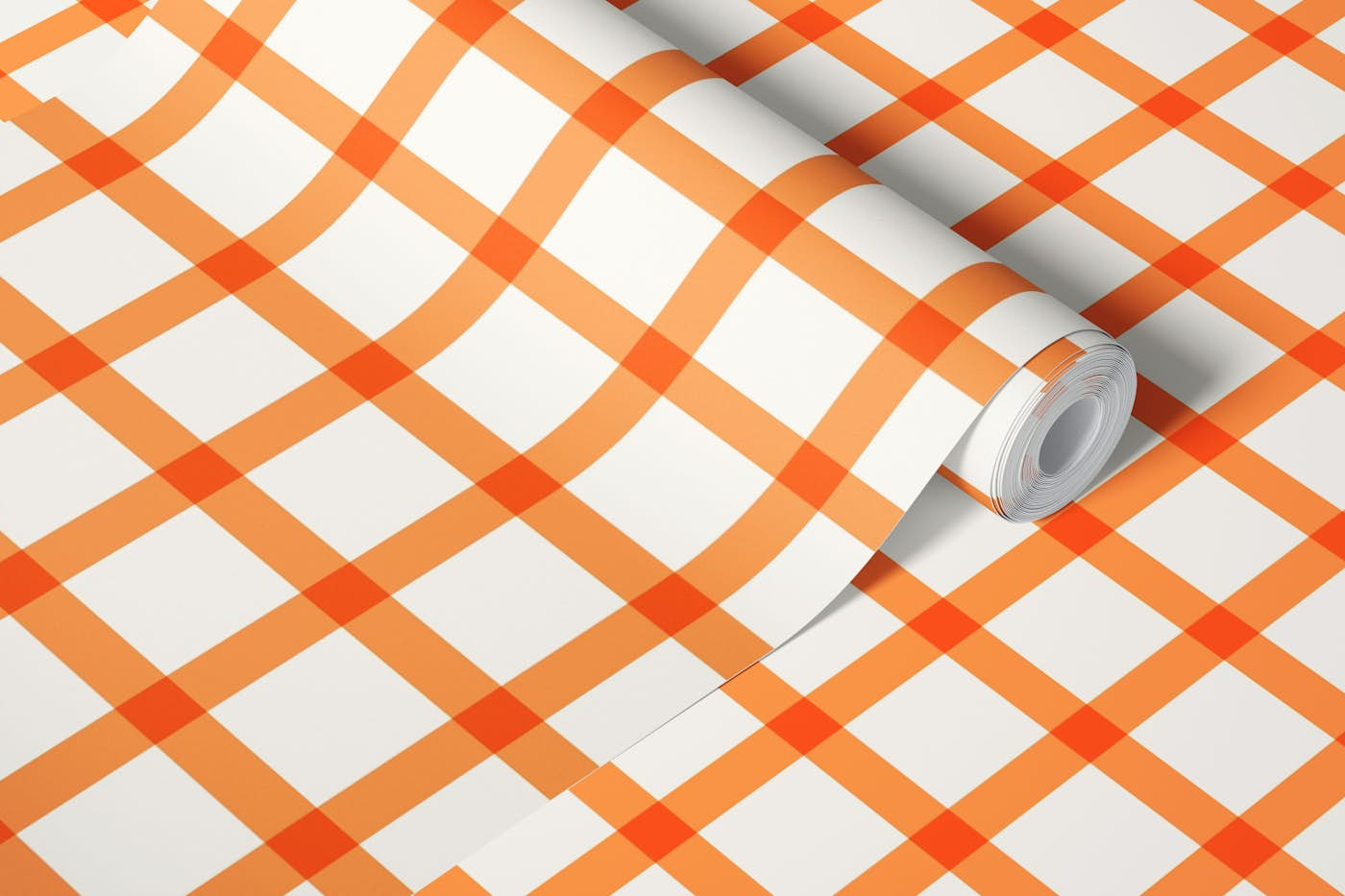 Picnic Orange Pattern wallpaper roll