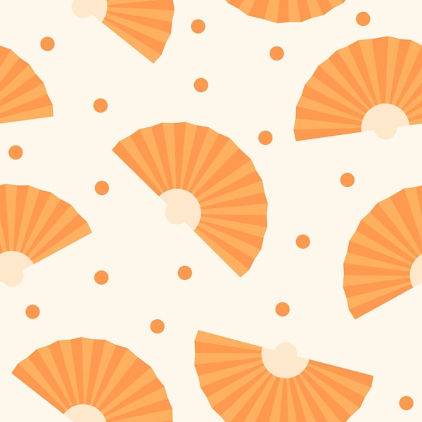 Hand Fans - Orange