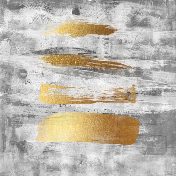 Gold Stripes on Concrete