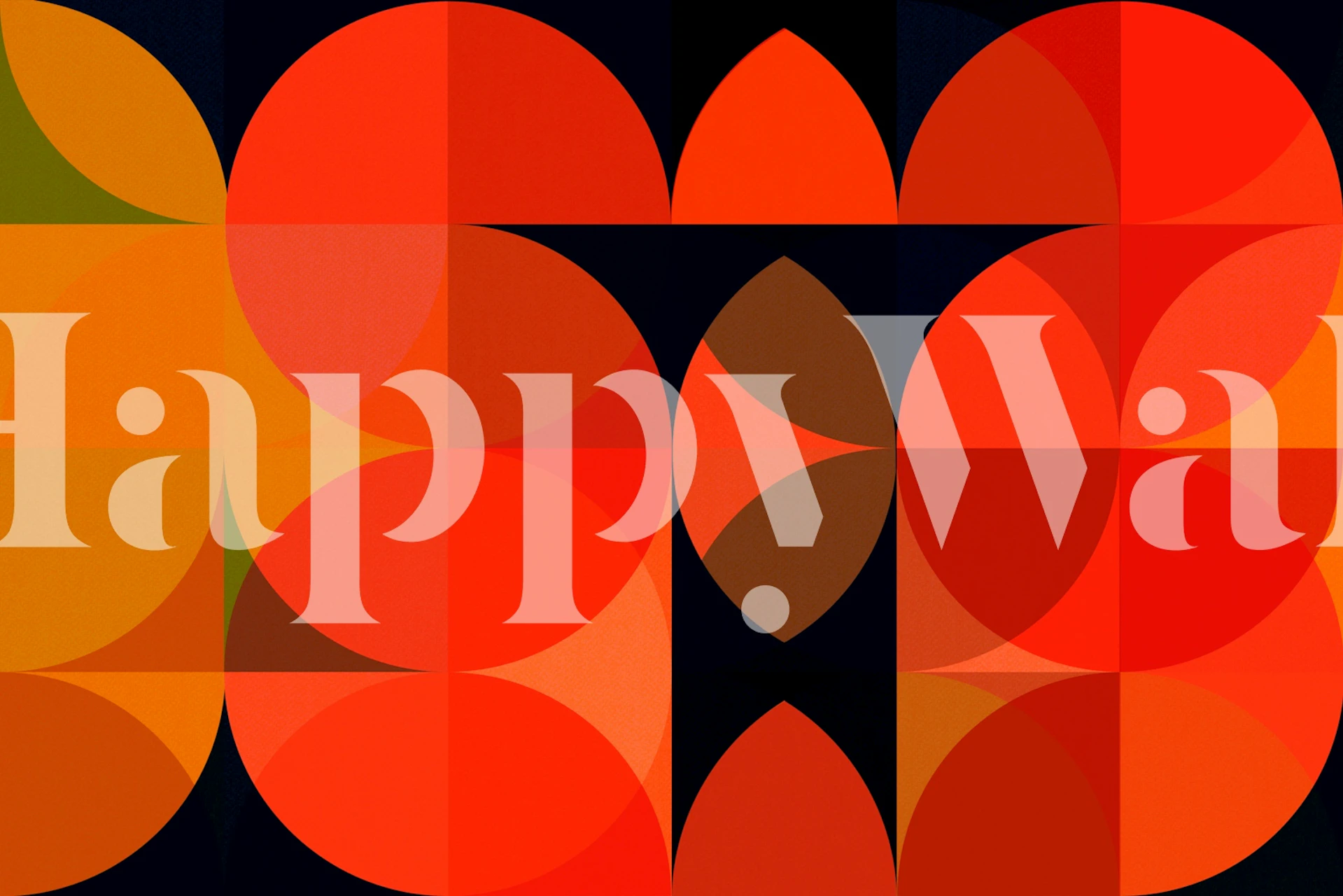 Geometric Mid Century Bauhaus wallpaper in a room