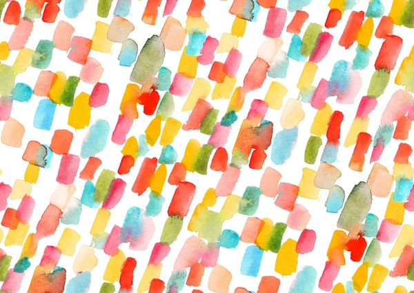 happy bold watercolor brushstrokes