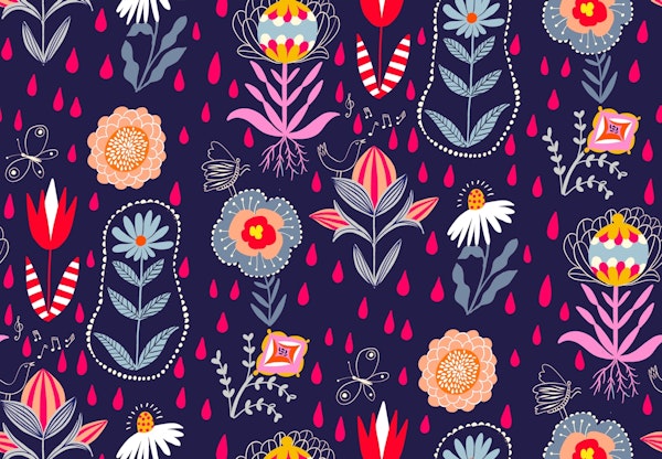 singing in the rain folk florals