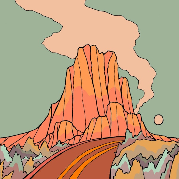 Road past the mountain