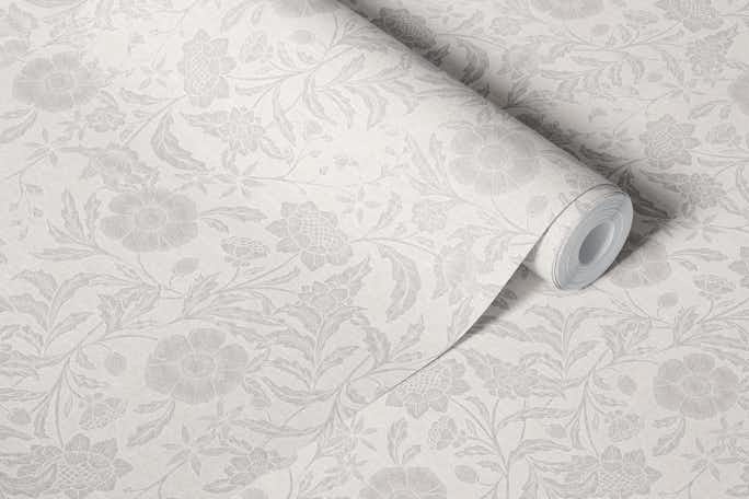 Textured neutral floralswallpaper roll