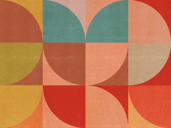 Mid Century Bauhaus Geometry Vibrant