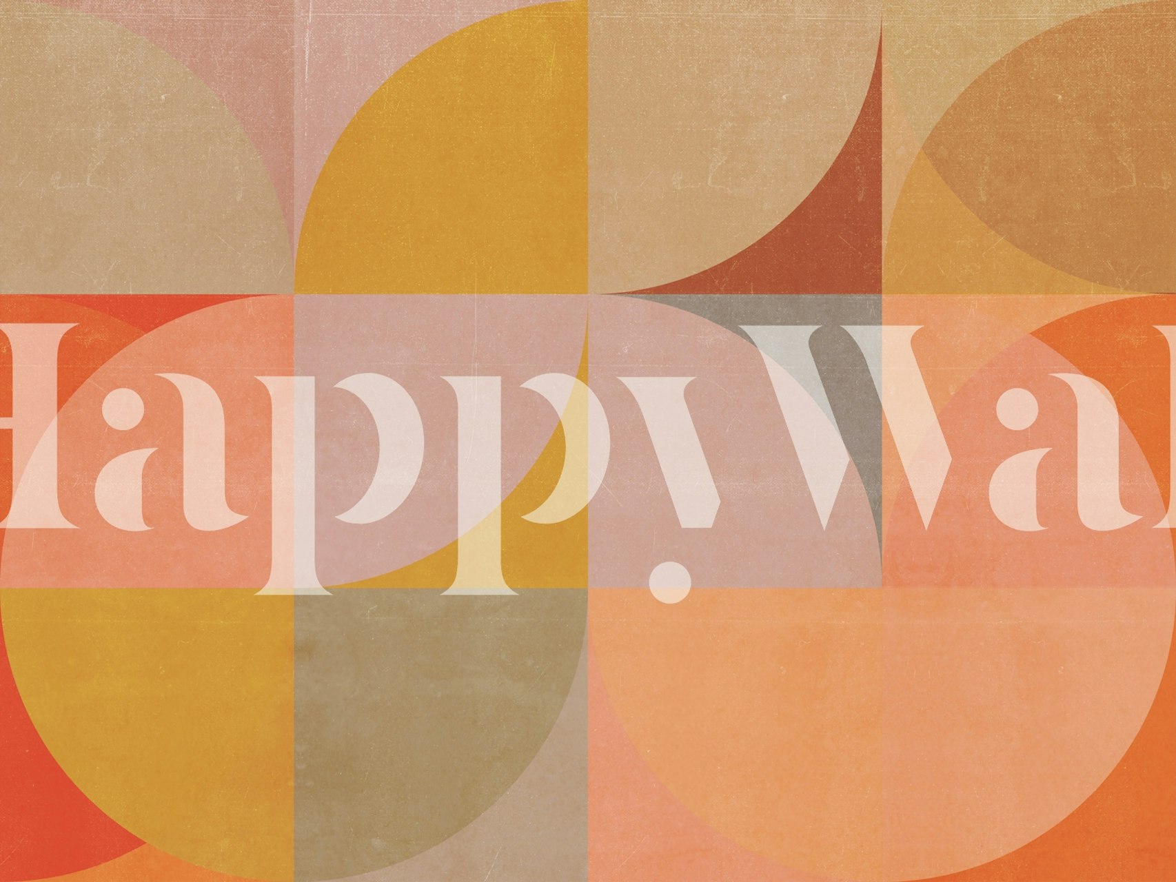 Tapeta Mid Century Bauhaus Geo Vivid w pokoju