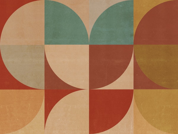 Mid Century Bauhaus Modern Geometry