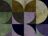 Mid Century Bauhaus Geometric Watercolor behang