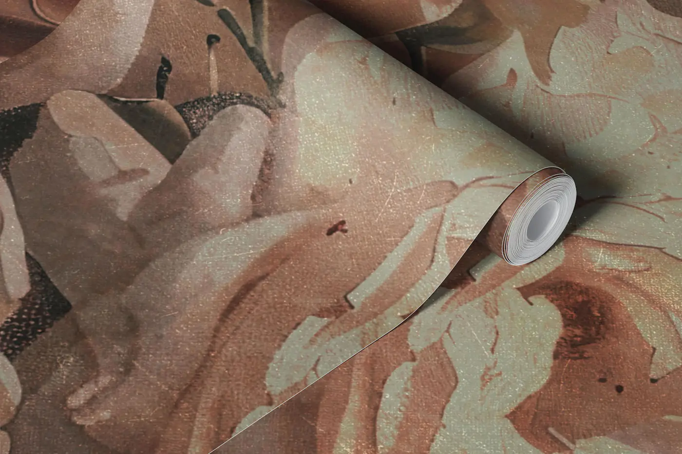 Moody Rustic Night Floral wallpaper roll