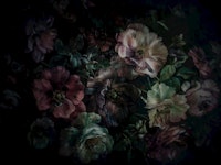Moody Night Garden Floral wallpaper