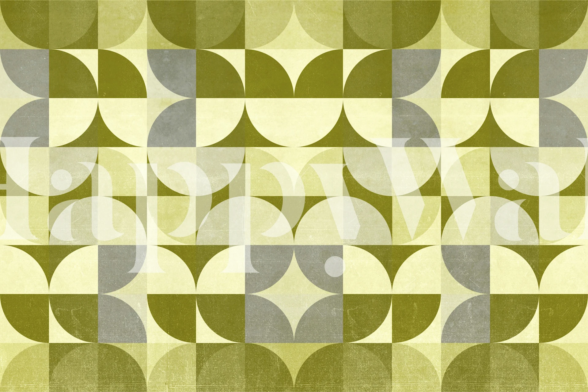 Geometric pattern in shades of sage green and gray wallpaper