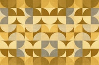 Mustard Bauhaus Geometry behang