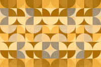 Mustard Bauhaus Geometry wallpaper