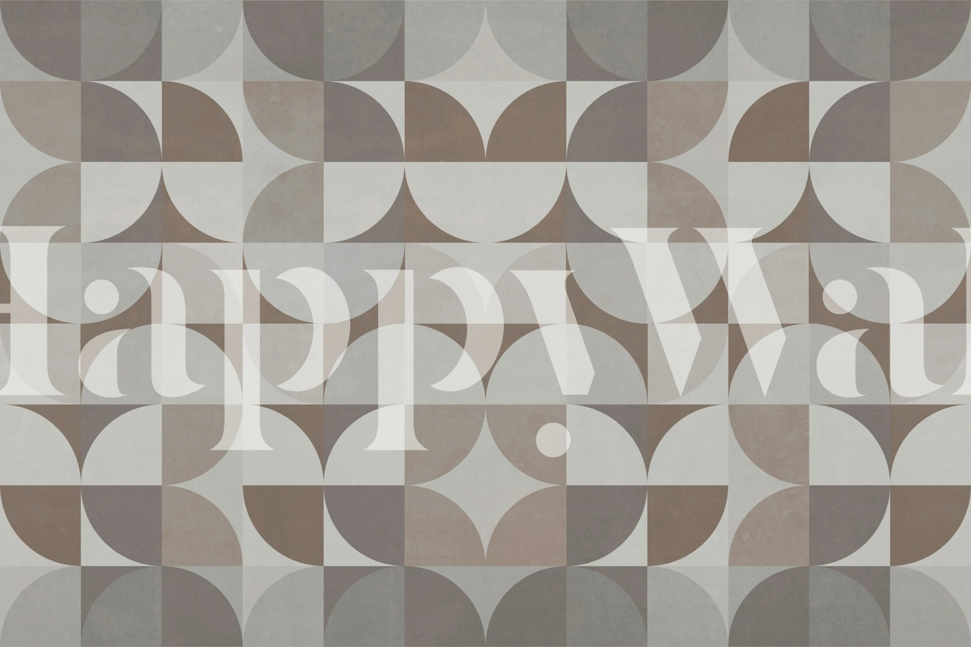 Beige Bauhaus Geometry en una habitación