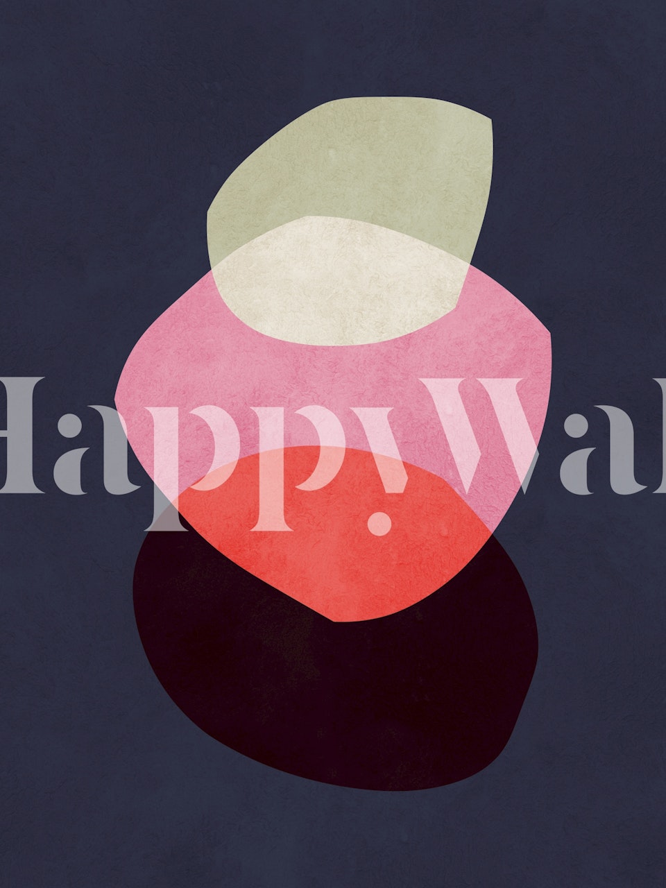 Modern geometric shapes wallpaper in a room