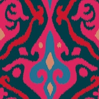 JAVA Boho Ikat Woven Texture Small Pink Blue behang