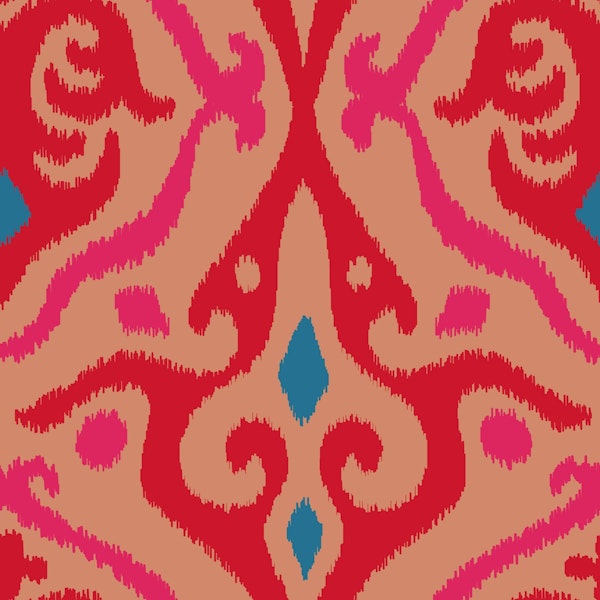 JAVA Boho Ikat Woven Texture Small Red Sand