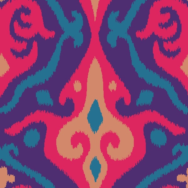 JAVA Boho Ikat Woven Texture Large Purple