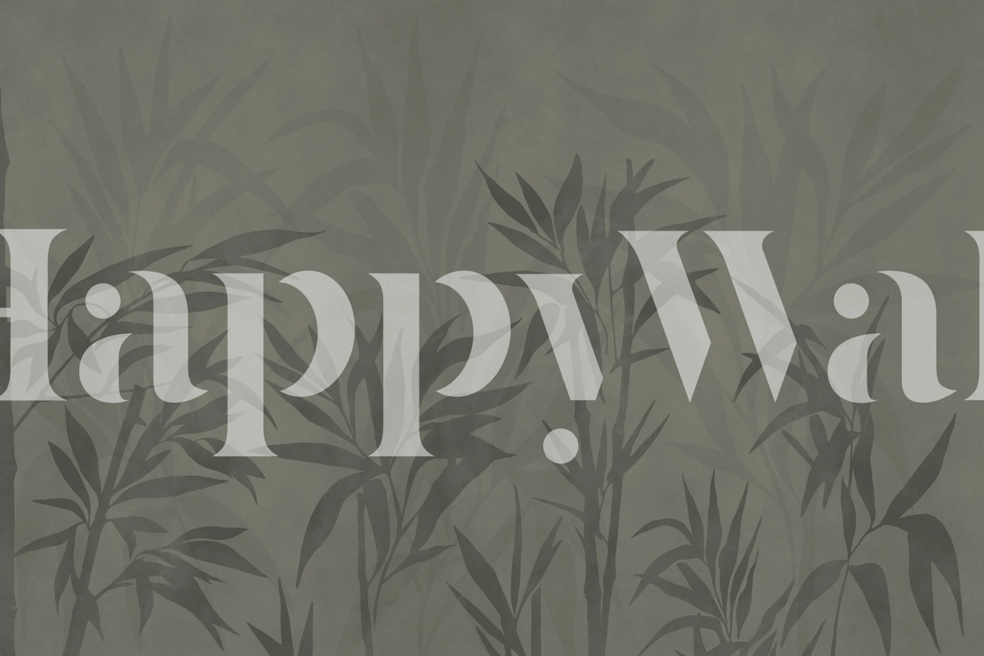 Warm grey bamboo wall mural for a calming ambiance