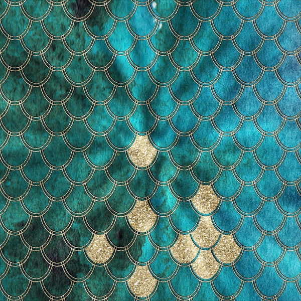 Shiny Gold Mermaid Scales