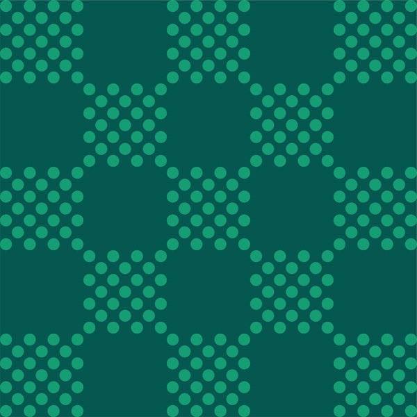 Abstract square and polka dots jadegreen art