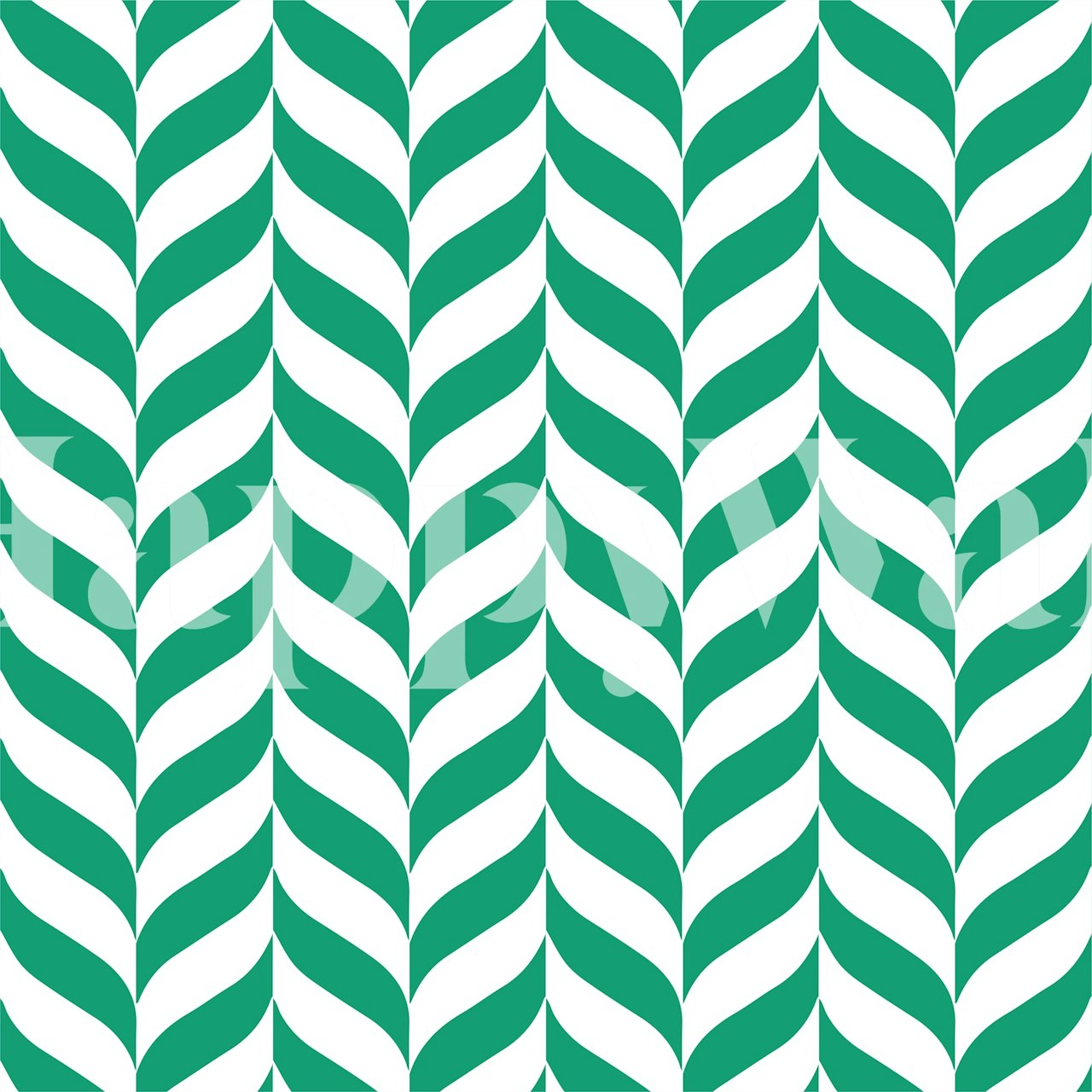 White emerald green chevron pattern papel pintado