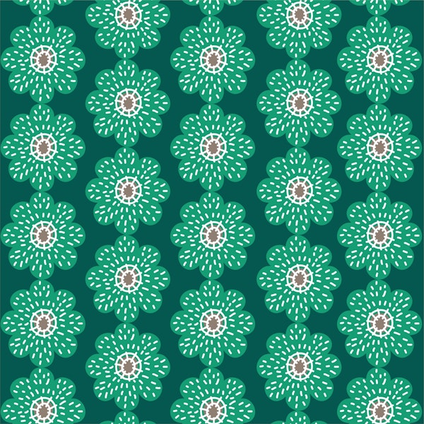 Large scale forest green flowers