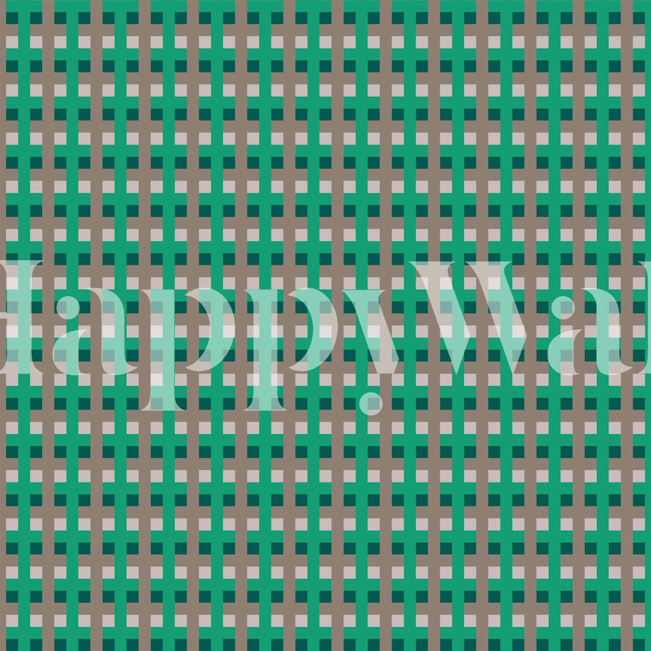 Abstract green beige and brown pattern papel de parede