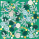 Emeraldgreen citrus garden blue birds