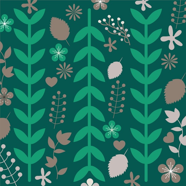 Dark green forest garden jungle