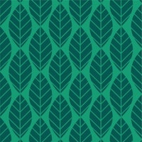 Emerald green jumbo leaves pattern ταπετσαρία