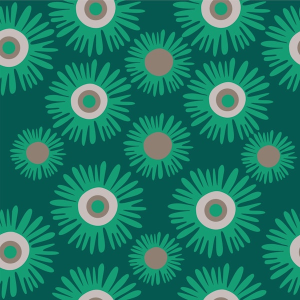 Jumbo Jade daisy floral pattern