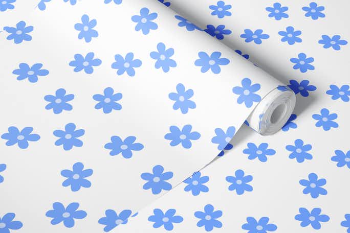 Blue Daisieswallpaper roll