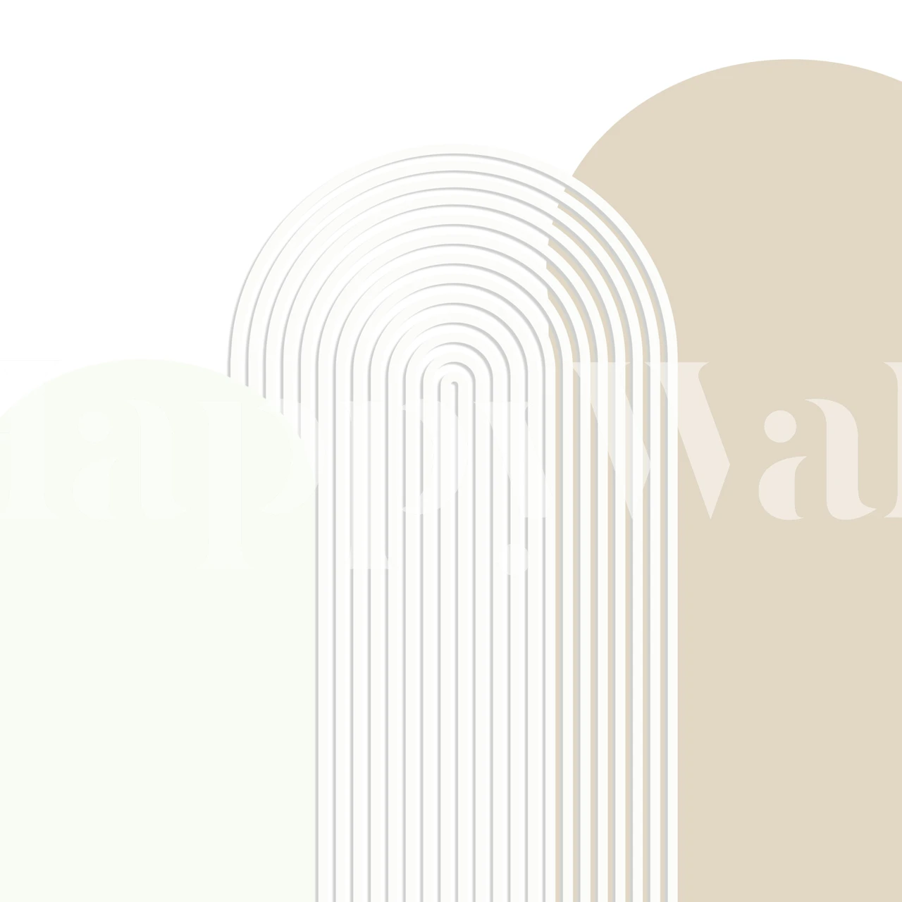 Fototapeta inspirovaná Bali v obloukovém designu s neutrálními zemitými tóny