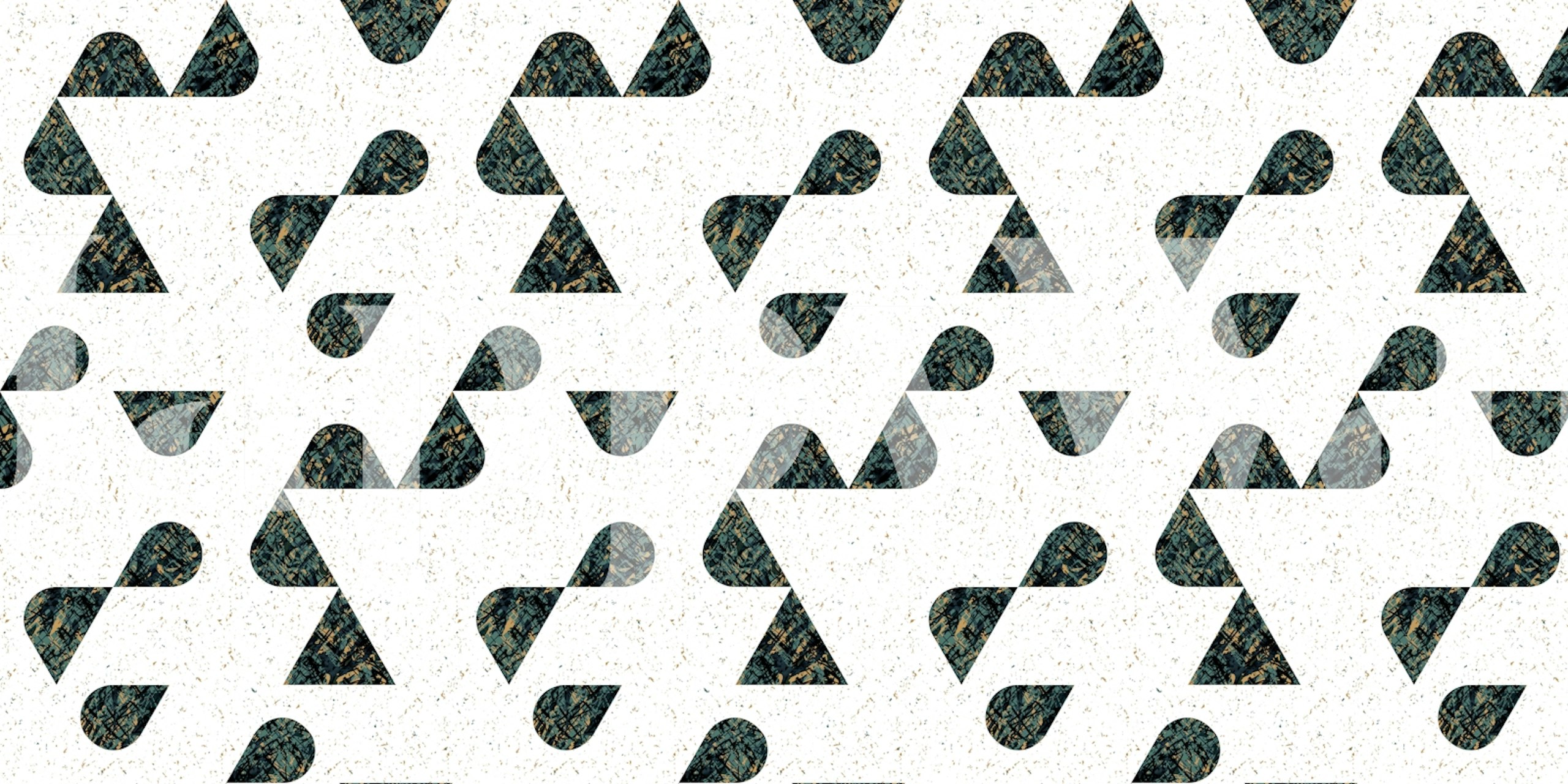 Green and white geometric triangles pattern wallpaper