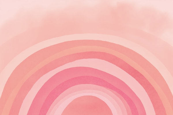 Whimsy Boho Rainbow Pastel Pink